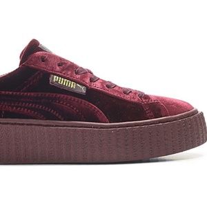 Rihanna Puma x Fenty Velvet Creepers Burgundy!